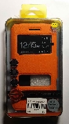 017   เคส มือถือ OPPO Mirror 3 เคสฝาพับหนังแท้ สีส้ม